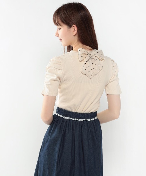 LODISPOTTO（ロディスポット）の「バックリュバンパワショルハイネックカットソー（Tシャツ/カットソー・レディース・ベージュ/ホワイト/ブラック・MEDIUM）」の15枚目の写真