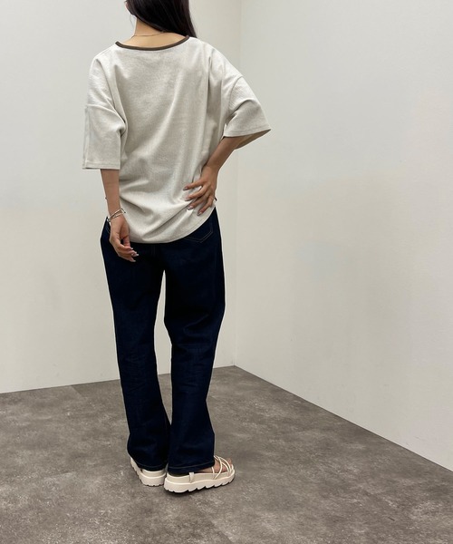 apres jour mignon(アプレジュールミニョン)の「楊柳カットキーネックトップス 【ZOZOTOWN限定アイテム】(Tシャツ/カットソー・レディース・ホワイト系その他/アイボリー/カーキ/ブラック/ブルー・フリー/X-LARGE)」の14枚目の写真
