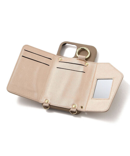 ensemble(皮革ブランド)(アンサンブル)の「ensemble/アンサンブル/PORTE バイカラー/ストラップ付き -iPhone 12Pro/12 対応モデル-(スマホケース/カバー・レディース・ブラック/ベージュ/ダークグレー・FREE)」の15枚目の写真