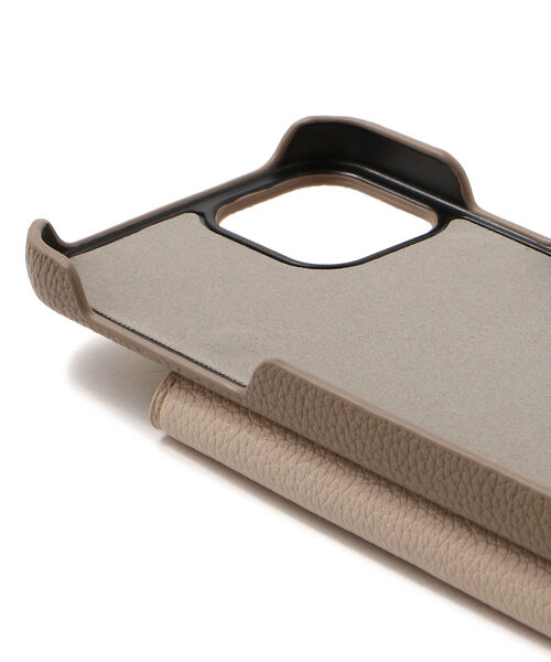 ensemble(皮革ブランド)(アンサンブル)の「ensemble/アンサンブル/PORTE バイカラー/ストラップ付き -iPhone 12Pro/12 対応モデル-(スマホケース/カバー・レディース・ブラック/ベージュ/ダークグレー・FREE)」の16枚目の写真