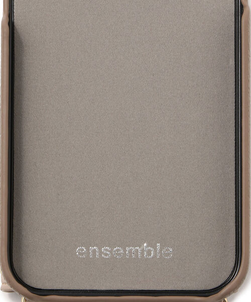 ensemble(皮革ブランド)(アンサンブル)の「ensemble/アンサンブル/PORTE バイカラー/ストラップ付き -iPhone 12Pro/12 対応モデル-(スマホケース/カバー・レディース・ブラック/ベージュ/ダークグレー・FREE)」の18枚目の写真