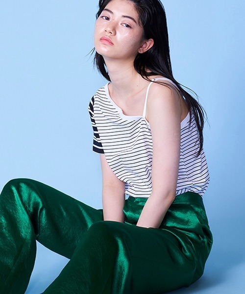 lautreamont BLEUBLANC（ロートレアモンブルーブラン）の「ルーズサテンパンツ（その他パンツ・レディース・ベージュ/ブラウン/グリーン・9号/11号/7号）」の22枚目の写真