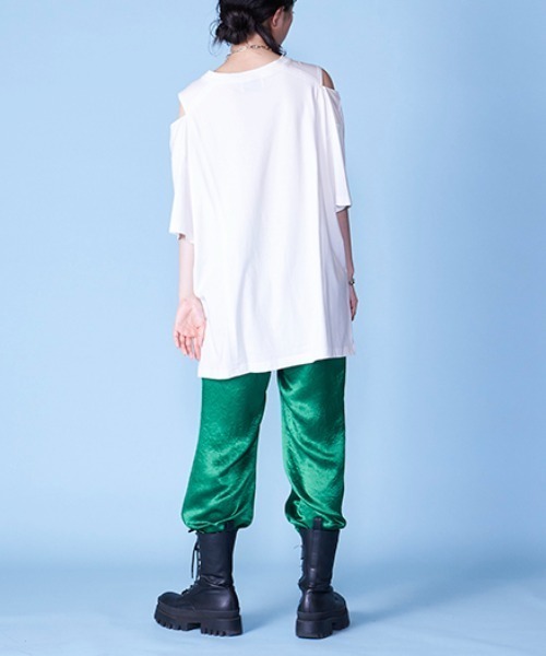 lautreamont BLEUBLANC（ロートレアモンブルーブラン）の「ルーズサテンパンツ（その他パンツ・レディース・ベージュ/ブラウン/グリーン・9号/11号/7号）」の5枚目の写真