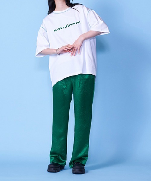 lautreamont BLEUBLANC（ロートレアモンブルーブラン）の「ルーズサテンパンツ（その他パンツ・レディース・ベージュ/ブラウン/グリーン・9号/11号/7号）」の6枚目の写真