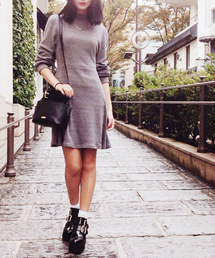 goocy | リブH/NKnitOP(ワンピース)