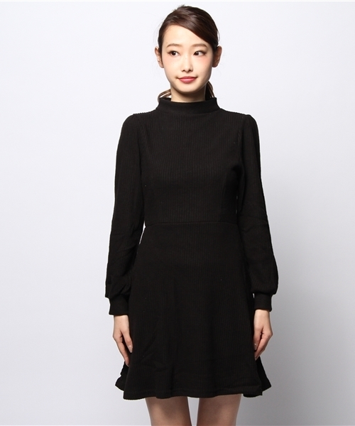 goocy(グーシー)の「リブH/NKnitOP(ワンピース・レディース・グレー/ブラック・FREE)」の5枚目の写真