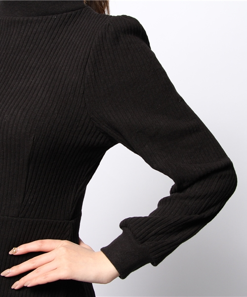 goocy(グーシー)の「リブH/NKnitOP(ワンピース・レディース・グレー/ブラック・FREE)」の13枚目の写真