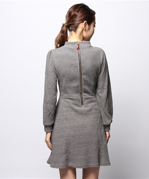 goocy(グーシー)の「リブH/NKnitOP(ワンピース・レディース・グレー/ブラック・FREE)」の9枚目の写真