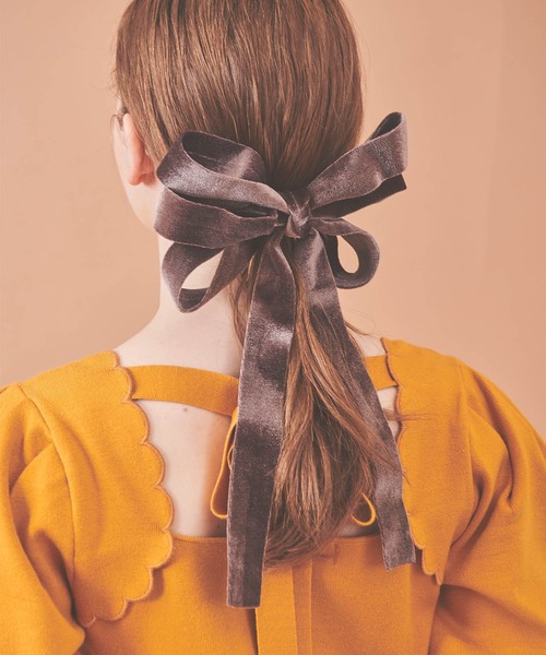 31 Sons de mode（トランテアン　ソン　ドゥ　モード）の「ベロアリボンバレッタ（バレッタ/ヘアクリップ・レディース・ボルドー/ブラウン・FREE）」の11枚目の写真