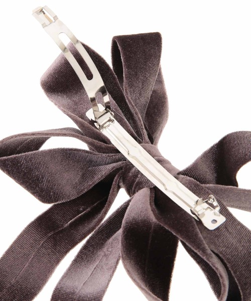 31 Sons de mode（トランテアン　ソン　ドゥ　モード）の「ベロアリボンバレッタ（バレッタ/ヘアクリップ・レディース・ボルドー/ブラウン・FREE）」の9枚目の写真