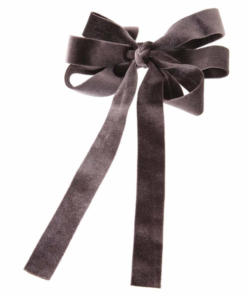 31 Sons de mode（トランテアン　ソン　ドゥ　モード）の「ベロアリボンバレッタ（バレッタ/ヘアクリップ・レディース・ボルドー/ブラウン・FREE）」の4枚目の写真
