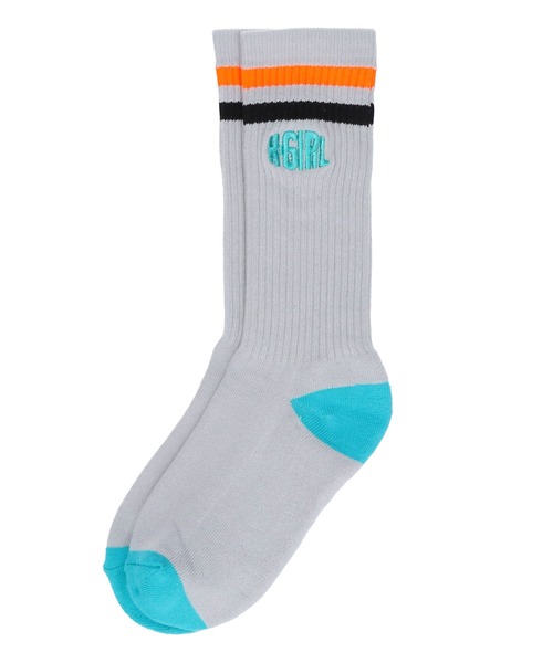 X-girl(エックスガール)の「LINE RIB SOCKS(ソックス/靴下・レディース・ホワイト/ブラック/グレー・ONE SIZE)」の9枚目の写真