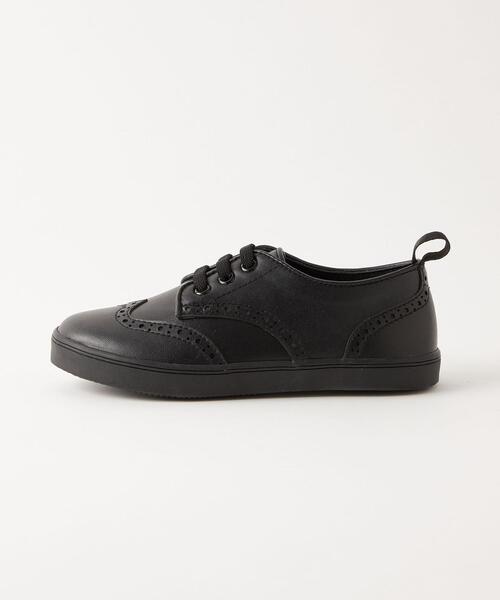 green label relaxing（グリーンレーベルリラクシング）の「GLR ウィングチップスニーカー 16.5-23cm（ドレスシューズ・キッズ・ブラック・21cm/17cm/22cm/18cm/20cm/19cm/23cm）」の4枚目の写真