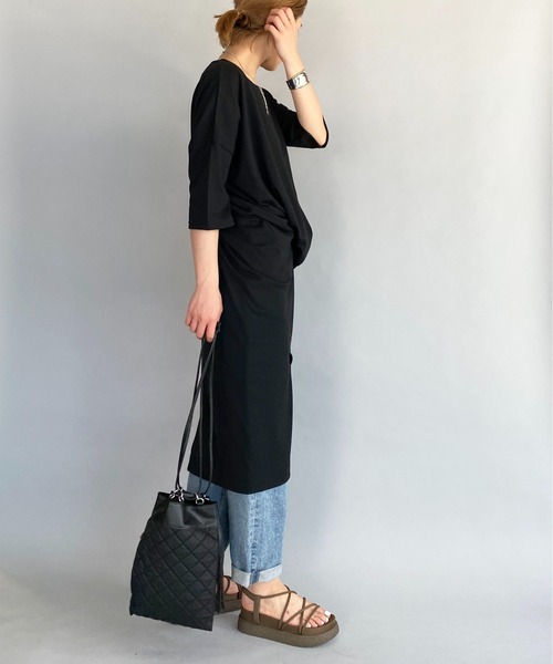 PICCIN（ピッチン）の「マルチWAYワンピース（ワンピース・レディース・ピンク/ブラック/ベージュ・M/L）」の4枚目の写真