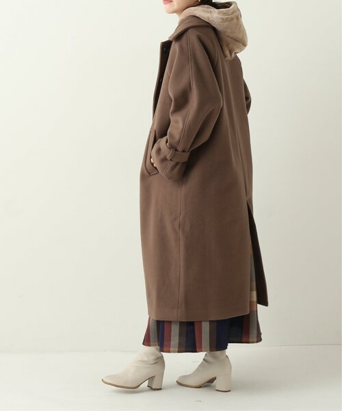 RAY CASSIN（レイカズン）の「フェイクウールステンカラーコート（ステンカラーコート・レディース・ライトグレー/キナリ/ブラウン・FREE）」の5枚目の写真