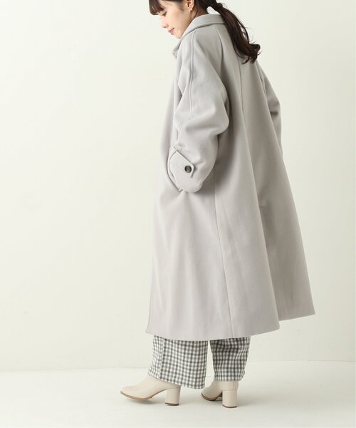 RAY CASSIN（レイカズン）の「フェイクウールステンカラーコート（ステンカラーコート・レディース・ライトグレー/キナリ/ブラウン・FREE）」の8枚目の写真