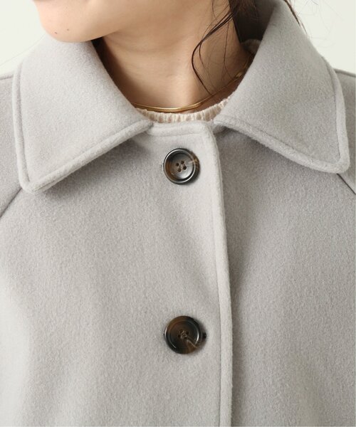 RAY CASSIN（レイカズン）の「フェイクウールステンカラーコート（ステンカラーコート・レディース・ライトグレー/キナリ/ブラウン・FREE）」の14枚目の写真