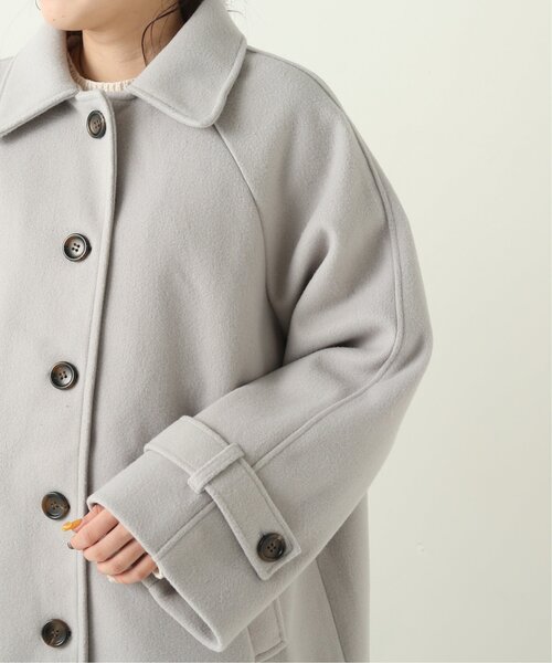 RAY CASSIN（レイカズン）の「フェイクウールステンカラーコート（ステンカラーコート・レディース・ライトグレー/キナリ/ブラウン・FREE）」の15枚目の写真