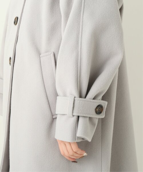 RAY CASSIN（レイカズン）の「フェイクウールステンカラーコート（ステンカラーコート・レディース・ライトグレー/キナリ/ブラウン・FREE）」の17枚目の写真