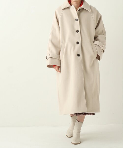 RAY CASSIN（レイカズン）の「フェイクウールステンカラーコート（ステンカラーコート・レディース・ライトグレー/キナリ/ブラウン・FREE）」の21枚目の写真