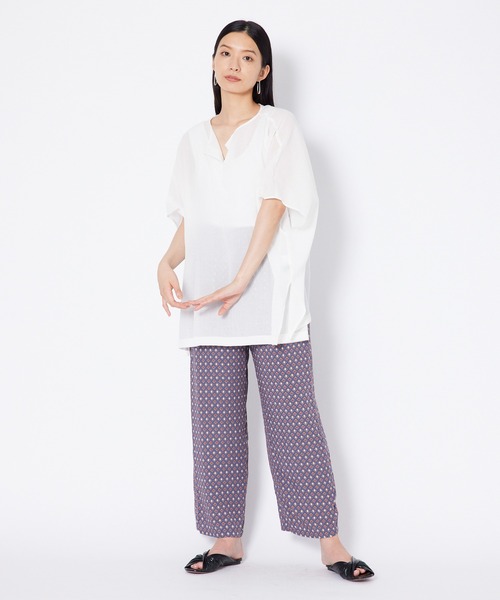 shop DADA(ショップダダ)の「リラックスワイドパンツ(1S12-7190)(その他パンツ・レディース・ベージュ/ブルー・FREE)」の14枚目の写真