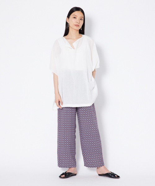shop DADA(ショップダダ)の「リラックスワイドパンツ(1S12-7190)(その他パンツ・レディース・ベージュ/ブルー・FREE)」の13枚目の写真
