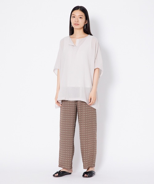 shop DADA(ショップダダ)の「リラックスワイドパンツ(1S12-7190)(その他パンツ・レディース・ベージュ/ブルー・FREE)」の11枚目の写真