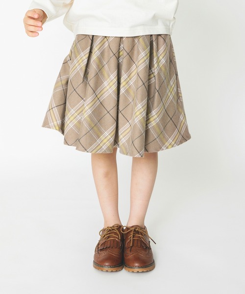 BRANSHES(ブランシェス)の「チェックスカート(スカート・キッズ・ネイビー/ベージュ・S/XL/L/M)」の15枚目の写真