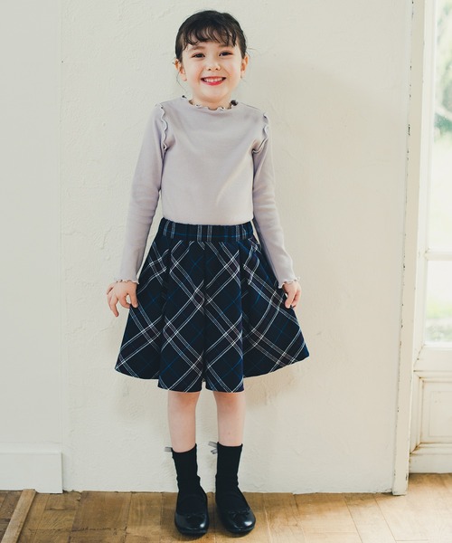 BRANSHES(ブランシェス)の「チェックスカート(スカート・キッズ・ネイビー/ベージュ・S/XL/L/M)」の20枚目の写真