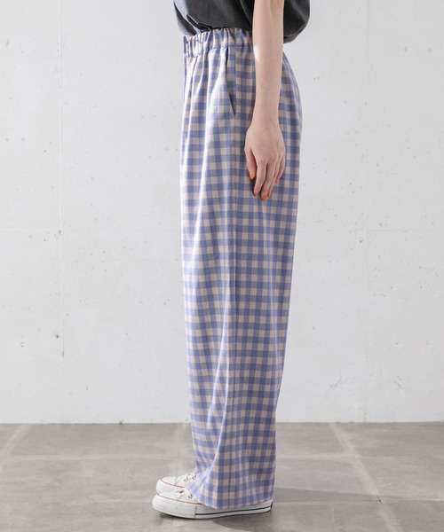 URBAN RESEARCH Sonny Label（アーバンリサーチサニーレーベル）の「【WEB限定】ギンガムチェックイージーパンツ（その他パンツ・レディース・ブラック/ブルー・FREE）」の11枚目の写真