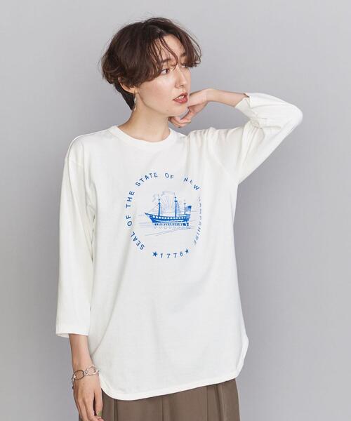 bibmilk（ビブミルク）の「＜bibmilk＞ベースボール Tシャツ（Tシャツ/カットソー・レディース・ホワイト/ブラック/ネイビー・FREE）」の2枚目の写真