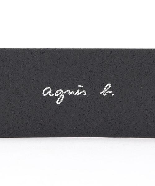 agnes b.（アニエスベー）の「AC37 レザー ロゴベルト（ベルト・レディース・ブラック・80/85/75）」の4枚目の写真