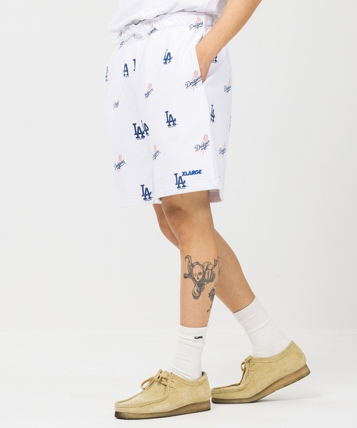 XLARGE（エクストララージ）の「XLARGE×NEWERA×DODGERS SWEAT SHORT PANTS（その他パンツ・メンズ・ホワイト/ブラック・XL/L/S/M）」の3枚目の写真