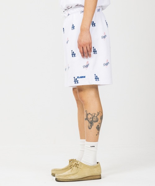 XLARGE（エクストララージ）の「XLARGE×NEWERA×DODGERS SWEAT SHORT PANTS（その他パンツ・メンズ・ホワイト/ブラック・XL/L/S/M）」の4枚目の写真