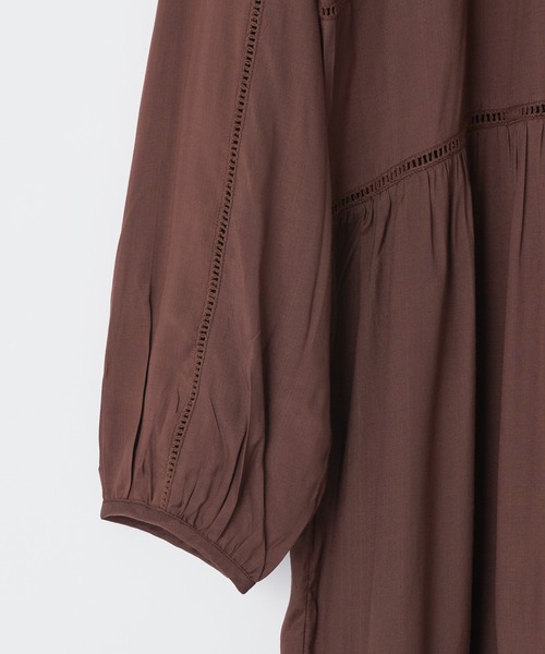 CIAOPANIC（チャオパニック）の「■レーヨンシャンタンティアードワンピース（ワンピース・レディース・ブラック/ブラウン・FREE）」の19枚目の写真
