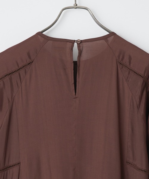 CIAOPANIC（チャオパニック）の「■レーヨンシャンタンティアードワンピース（ワンピース・レディース・ブラック/ブラウン・FREE）」の5枚目の写真