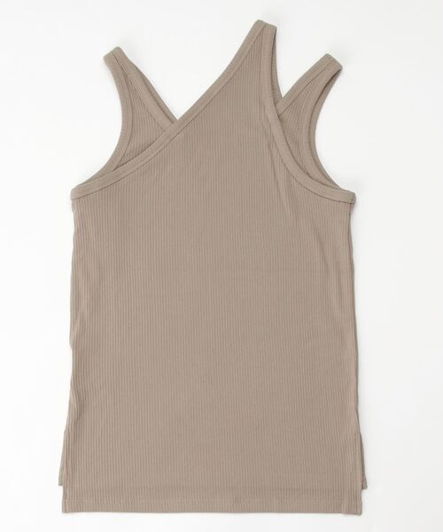 CLANE(クラネ)の「CLANE ONE SHOULDER LAYERD TANK TOPS(Tシャツ/カットソー・レディース・ベージュ・2/1)」の2枚目の写真