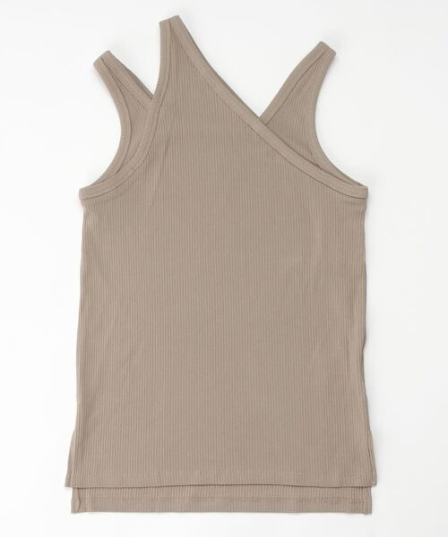 CLANE(クラネ)の「CLANE ONE SHOULDER LAYERD TANK TOPS(Tシャツ/カットソー・レディース・ベージュ・2/1)」の3枚目の写真