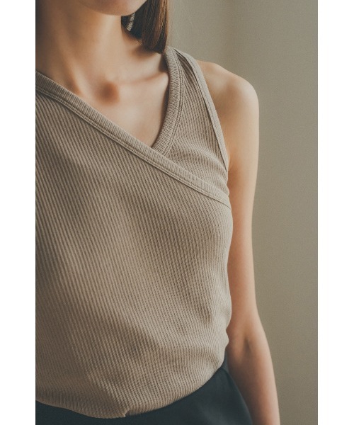 CLANE(クラネ)の「CLANE ONE SHOULDER LAYERD TANK TOPS(Tシャツ/カットソー・レディース・ベージュ・2/1)」の7枚目の写真