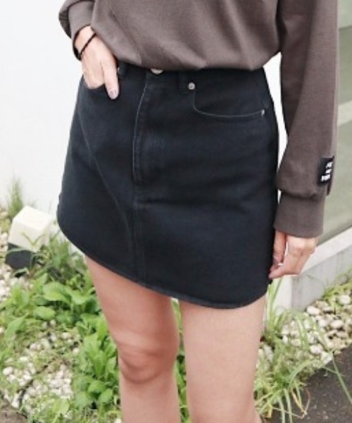 FIG&VIPER（フィグアンドバイパー）の「カツラギLOGOミニSK（スカート・レディース・カーキ/ブラック/アイボリー・SMALL/MEDIUM）」の2枚目の写真