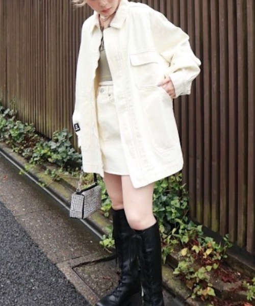 FIG&VIPER（フィグアンドバイパー）の「カツラギLOGOミニSK（スカート・レディース・カーキ/ブラック/アイボリー・SMALL/MEDIUM）」の15枚目の写真