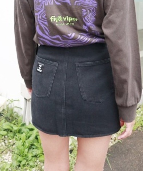 FIG&VIPER（フィグアンドバイパー）の「カツラギLOGOミニSK（スカート・レディース・カーキ/ブラック/アイボリー・SMALL/MEDIUM）」の16枚目の写真