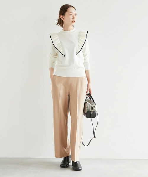 ROPE' PICNIC（ロペピクニック）の「肩フリルニットプルオーバー（ニット/セーター・レディース・ブラック/ベージュ/グレー系その他/オフホワイト/ピンク系その他2/ネイビー・38）」の21枚目の写真