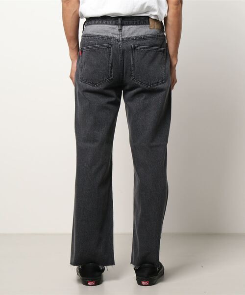 DANKE SCHON（ダンケシェーン）の「DankeSchon/ダンケシェーン/リメイクデニム/RemakeDenim frontboots（デニムパンツ・メンズ・ブラック/ブルー・MEDIUM/LARGE）」の3枚目の写真