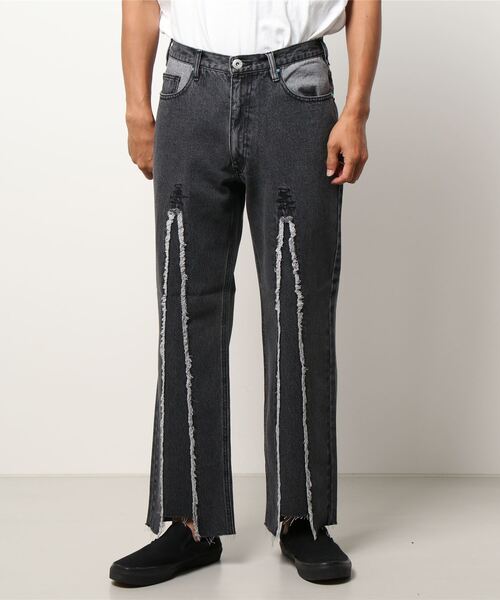 DANKE SCHON（ダンケシェーン）の「DankeSchon/ダンケシェーン/リメイクデニム/RemakeDenim frontboots（デニムパンツ・メンズ・ブラック/ブルー・MEDIUM/LARGE）」の10枚目の写真