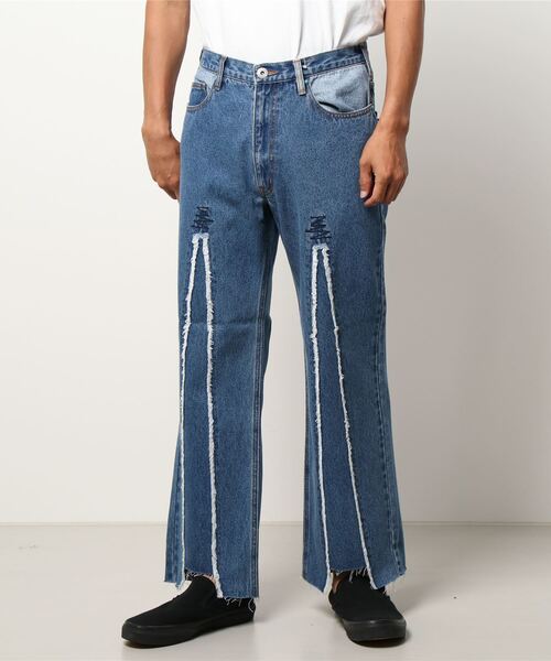 DANKE SCHON（ダンケシェーン）の「DankeSchon/ダンケシェーン/リメイクデニム/RemakeDenim frontboots（デニムパンツ・メンズ・ブラック/ブルー・MEDIUM/LARGE）」の21枚目の写真