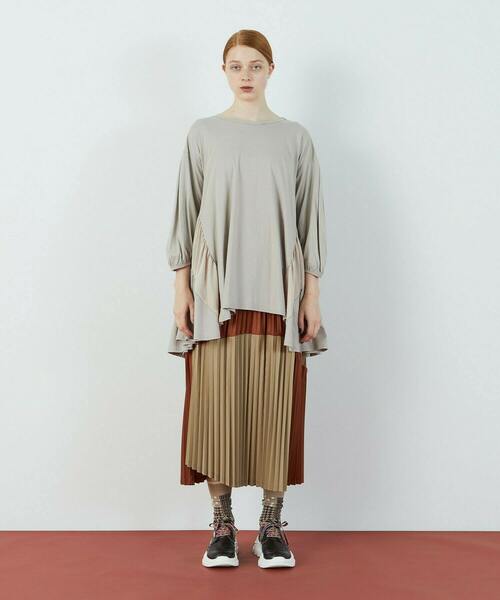 FRAPBOIS（フラボア）の「ギャザーテント カットソー（Tシャツ/カットソー・レディース・ベージュ/カーキ・1）」の10枚目の写真