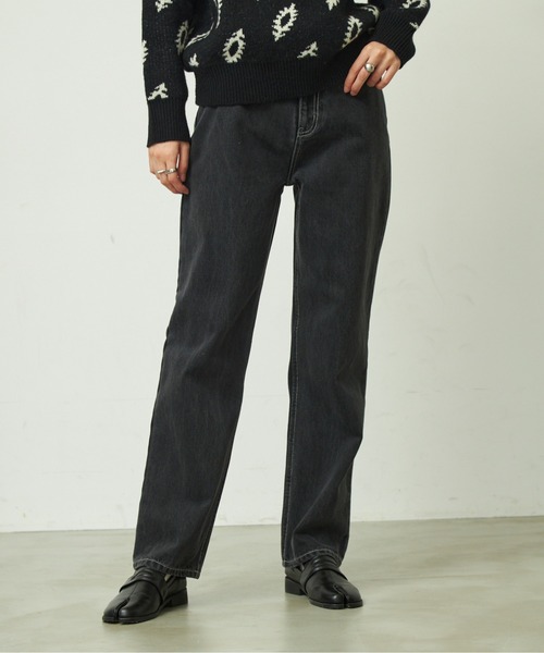 VACANCY（ヴァカンシー）の「Straight denim（デニムパンツ・レディース・ブラック/ブルー・SMALL/MEDIUM/MEDIUM/TALL）」の3枚目の写真