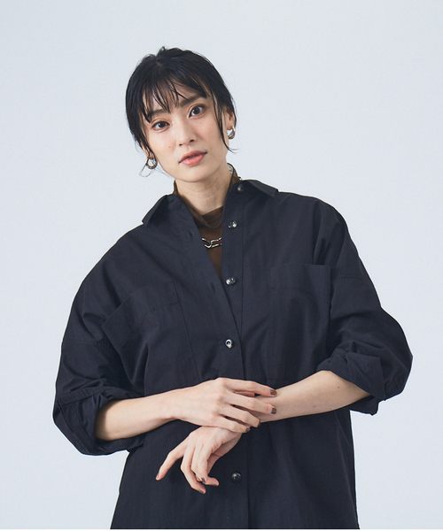 JILKY（ジルキー）の「【JILKY】ピーチギャバオーバーサイズシャツ◇セットアップ対応（シャツ/ブラウス・レディース・ブラック/ピンク/グレイッシュベージュ・フリー）」の21枚目の写真