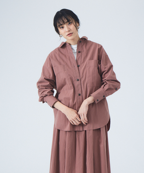 JILKY（ジルキー）の「【JILKY】ピーチギャバオーバーサイズシャツ◇セットアップ対応（シャツ/ブラウス・レディース・ブラック/ピンク/グレイッシュベージュ・フリー）」の13枚目の写真